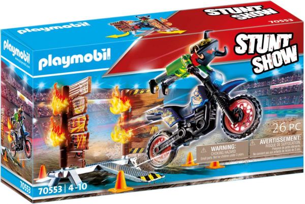 PLAYMOBIL® Stunt Show - Motorrad mit Feuerwand