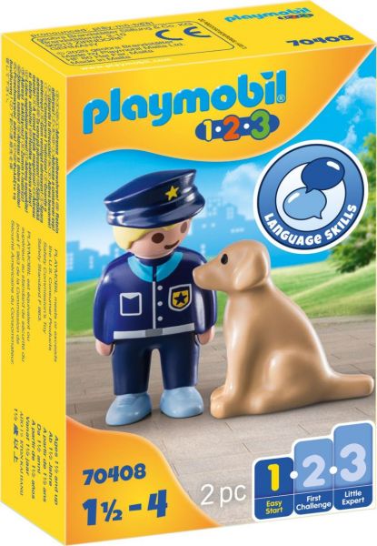 PLAYMOBIL® 1.2.3. - Polizist mit Hund