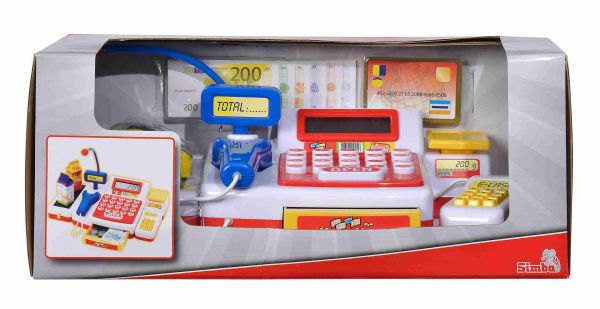 Simba Supermarktkasse mit Scanner für Kaufmannsladen Kinder Spielzeug 