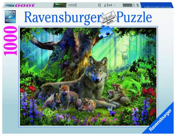 Ravensburger® Puzzle - Wölfe im Wald, 1000 Teile